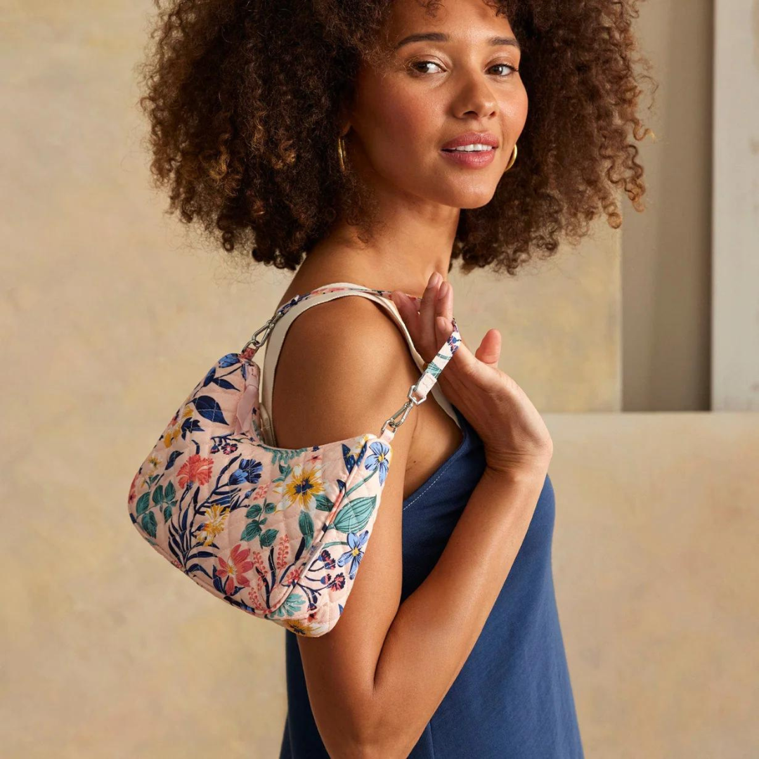 Vera Bradley Frannie Mini Crescent Crossbody- Floral