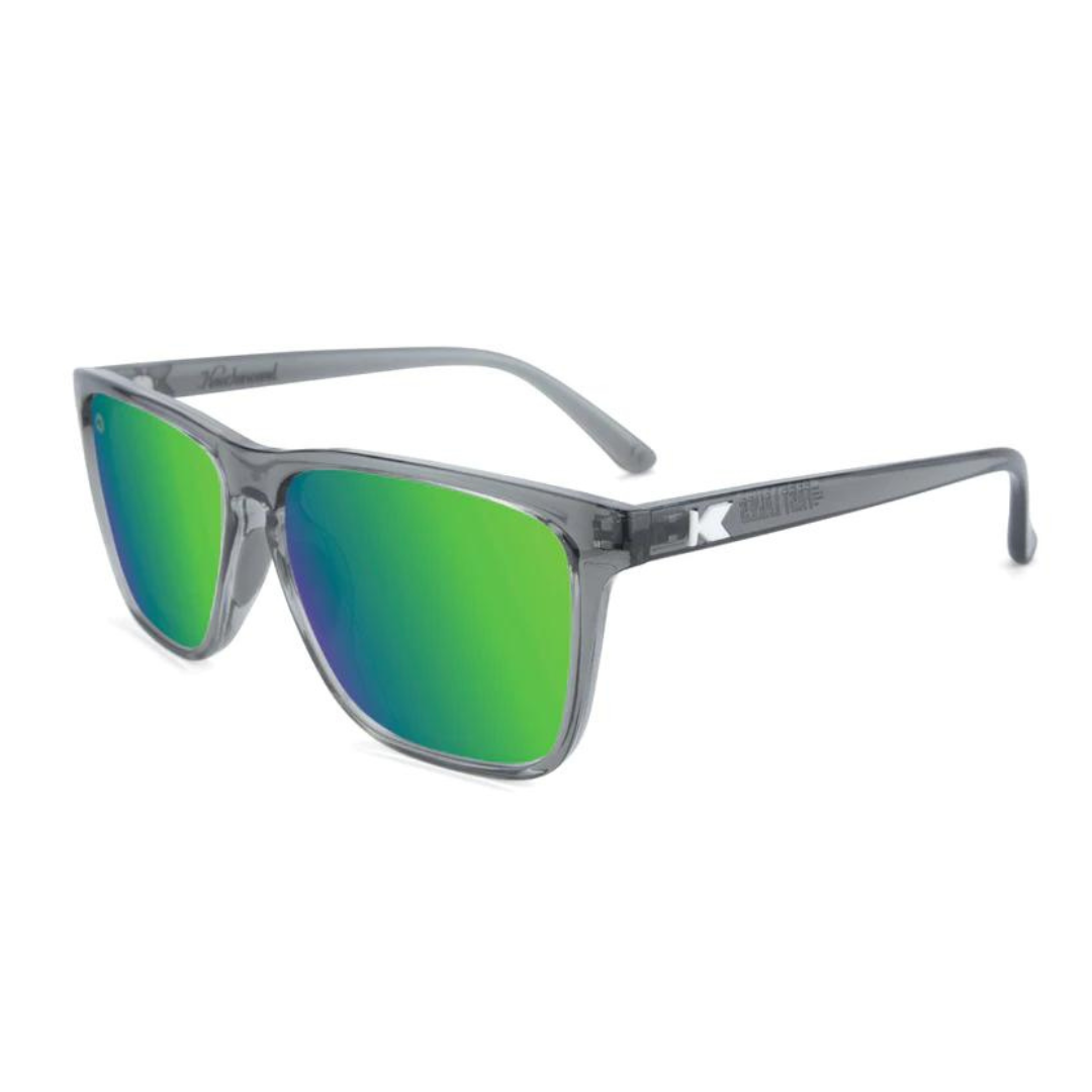 Knockaround Fast Lanes Sport Sunglasses - Clear Grey/Green Moonshine