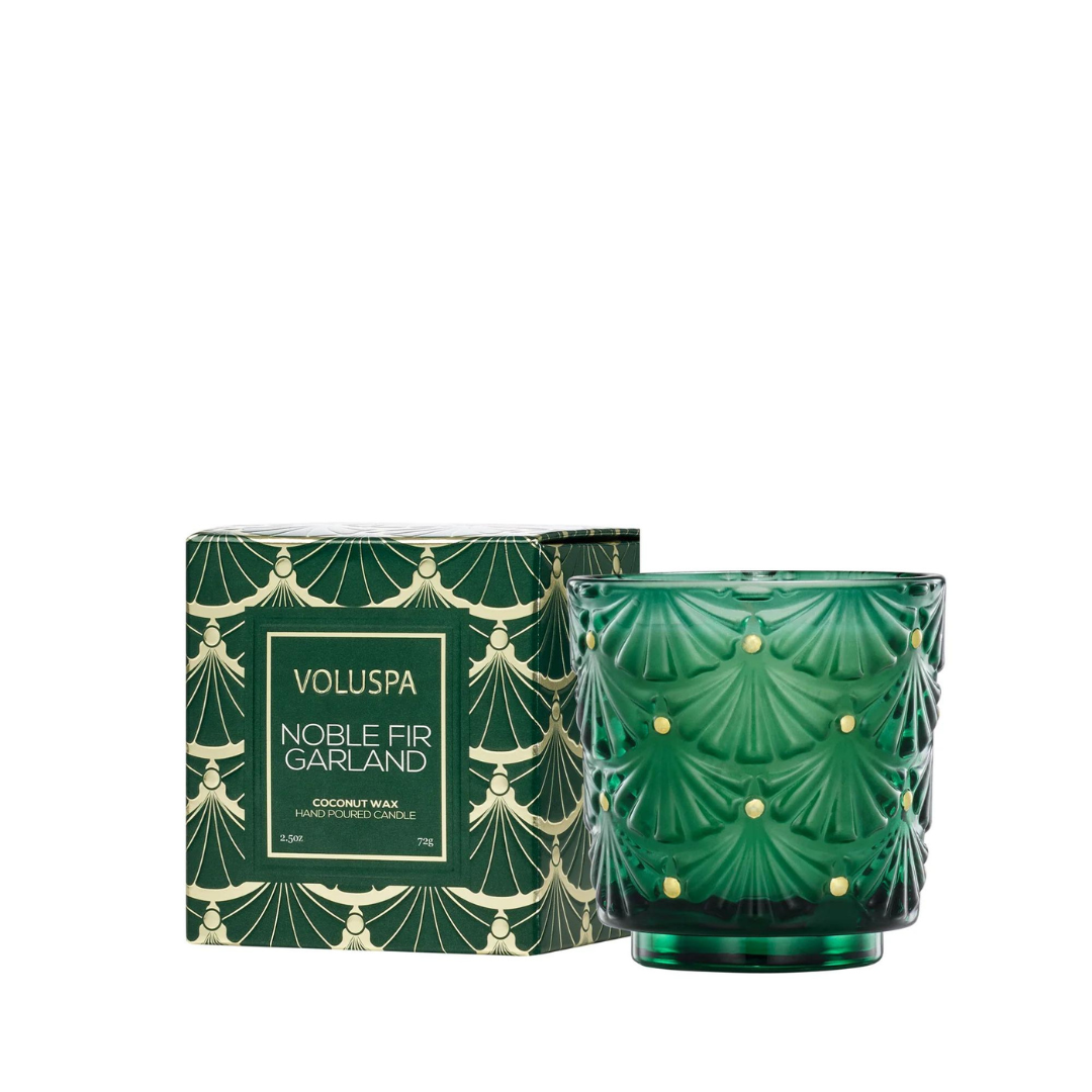 Voluspa Boxed Pedestal Candle - Noble Fir Garland