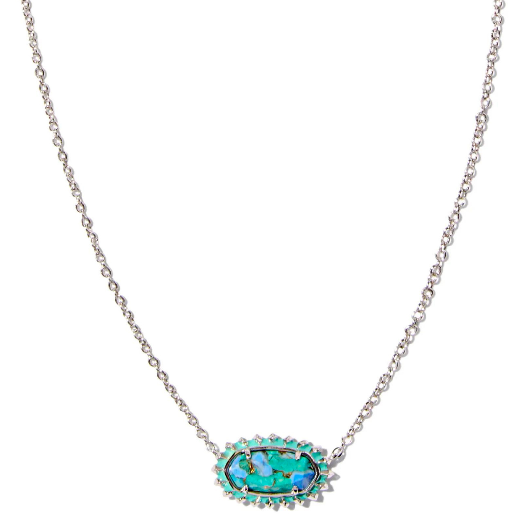 Kendra Scott Elisa Color Burst Frame Necklace - Rhodium