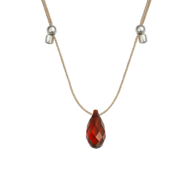 &Livy Smoked Amber Hyevibe Crystal Necklace - The Cottage