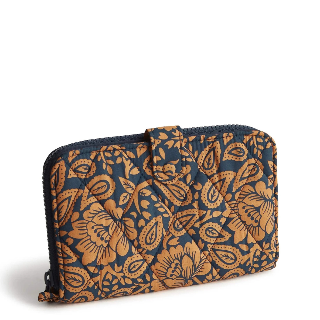 Vera Bradley Large Tab Wallet - Lotus Montage Roasted Pecan