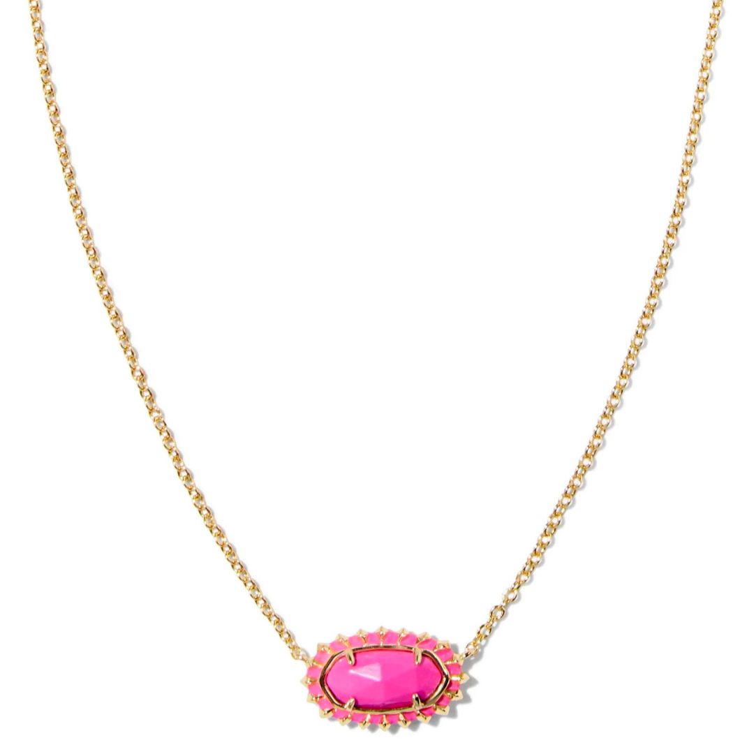 Kendra Scott Elisa Color Burst Frame Necklace - Gold