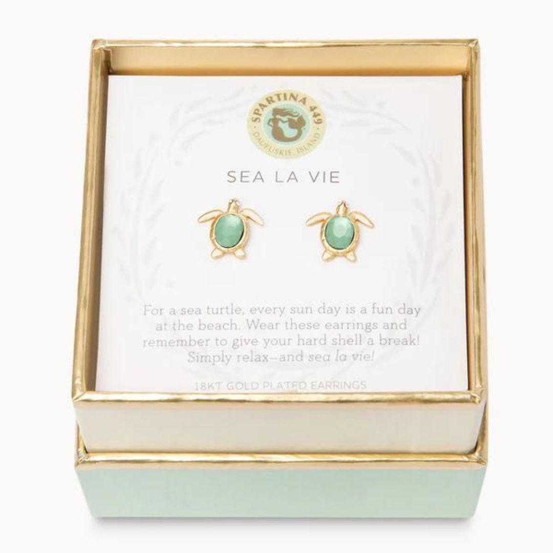 Spartina Sea La Vie Sea Turtle Earrings - The Cottage