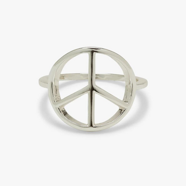 Pura Vida Peace Sign Ring - Silver - The Cottage