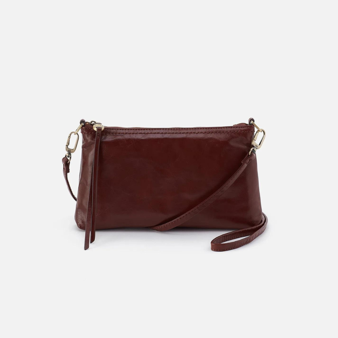 Hobo Darcy Crossbody Polished Leather - Chocolate