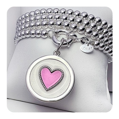 Lola Heart Pendant - Vintage Pink - The Cottage