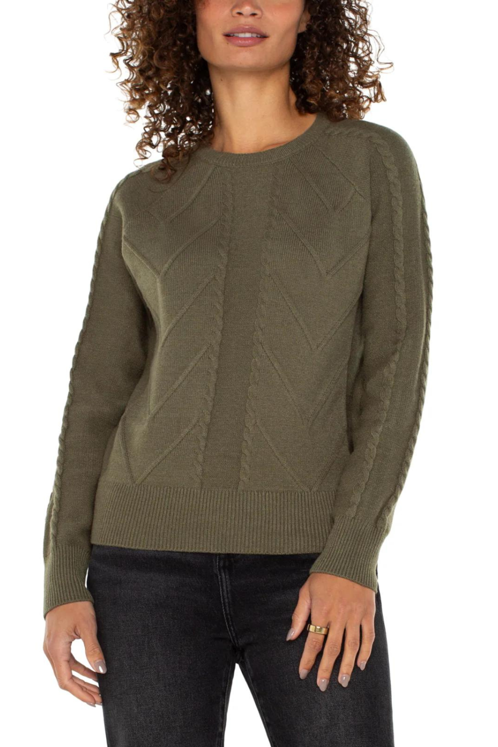 Liverpool Long Sleeve Crew Neck Sweater - Spanish Olive