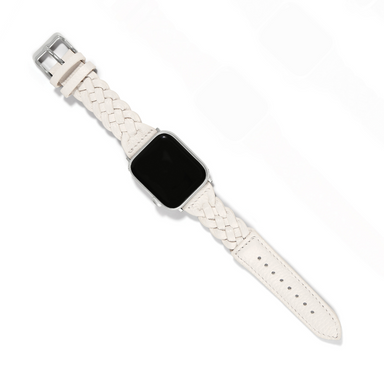 Brighton Sutton Braided Leather Apple Watch Band - Off White - The Cottage