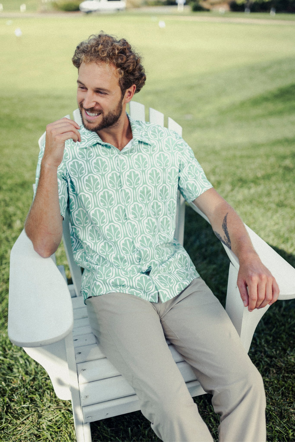 Smith & Quinn Boatyard Button Down - Cabana Disco Sage - The Cottage