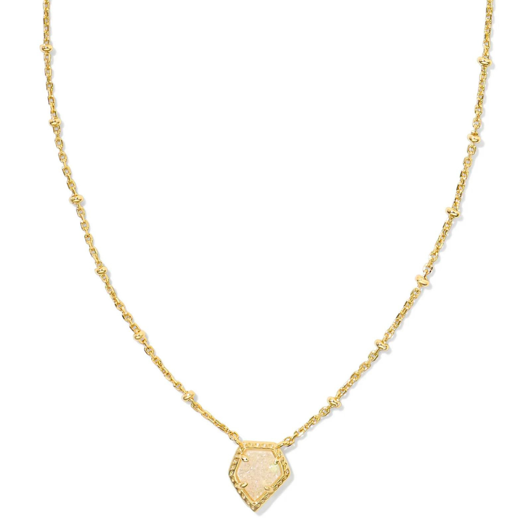 Kendra Scott Framed Tess Drusy Necklace - Gold