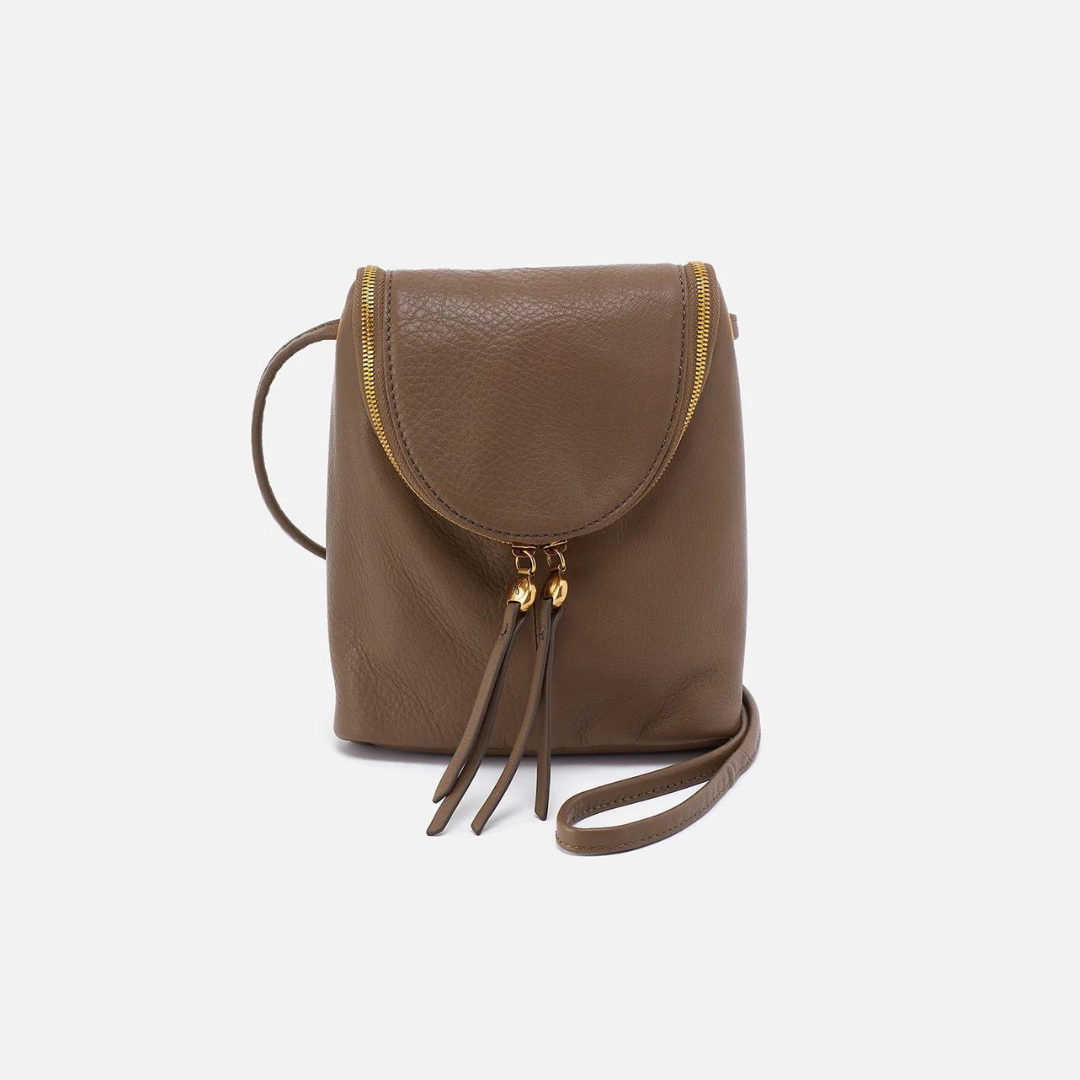 Hobo Fern Crossbody Pebbled Leather - Dark Elm