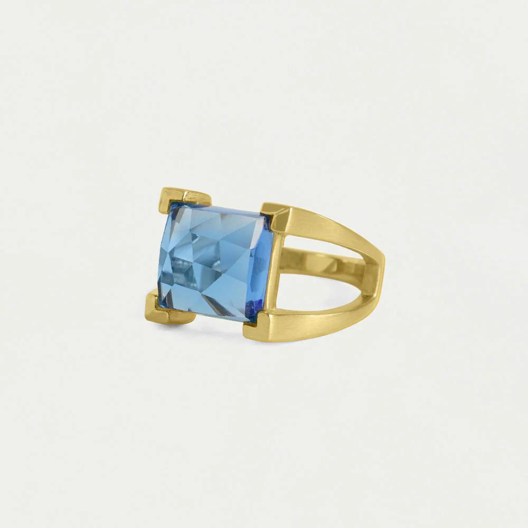 Dean Davidson Mini Plaza Ring - Midnight Blue/Gold