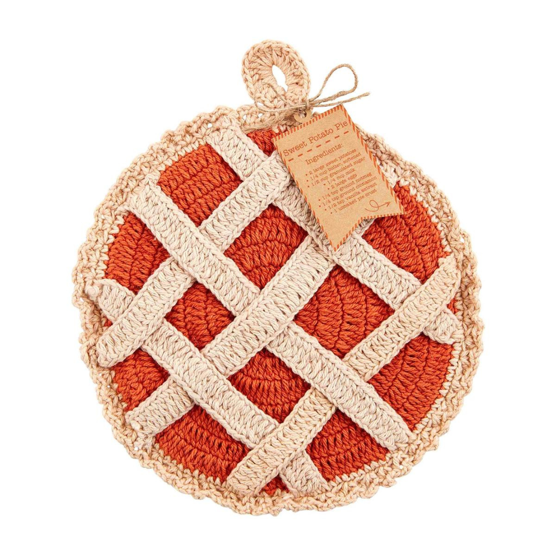 Mud Pie Crochet Pie Pot Holder - Lattice