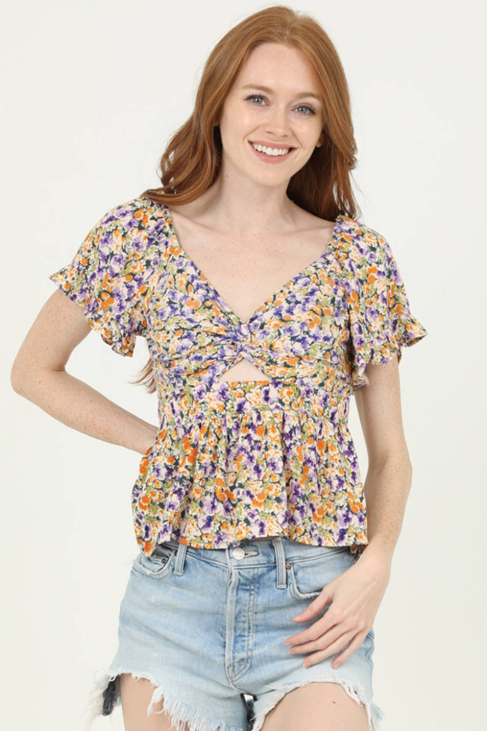 Angie V-Neck w/ Twist Top