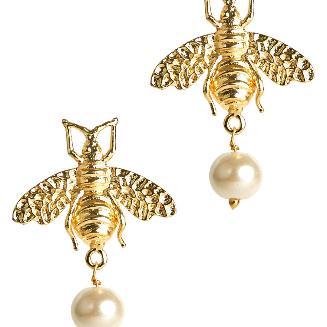 Lisi Lerch Bee Pearl Drop Studs