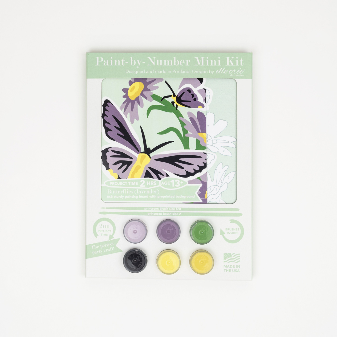 Elle Crée Mini Paint-by-Number Kit - Butterflies