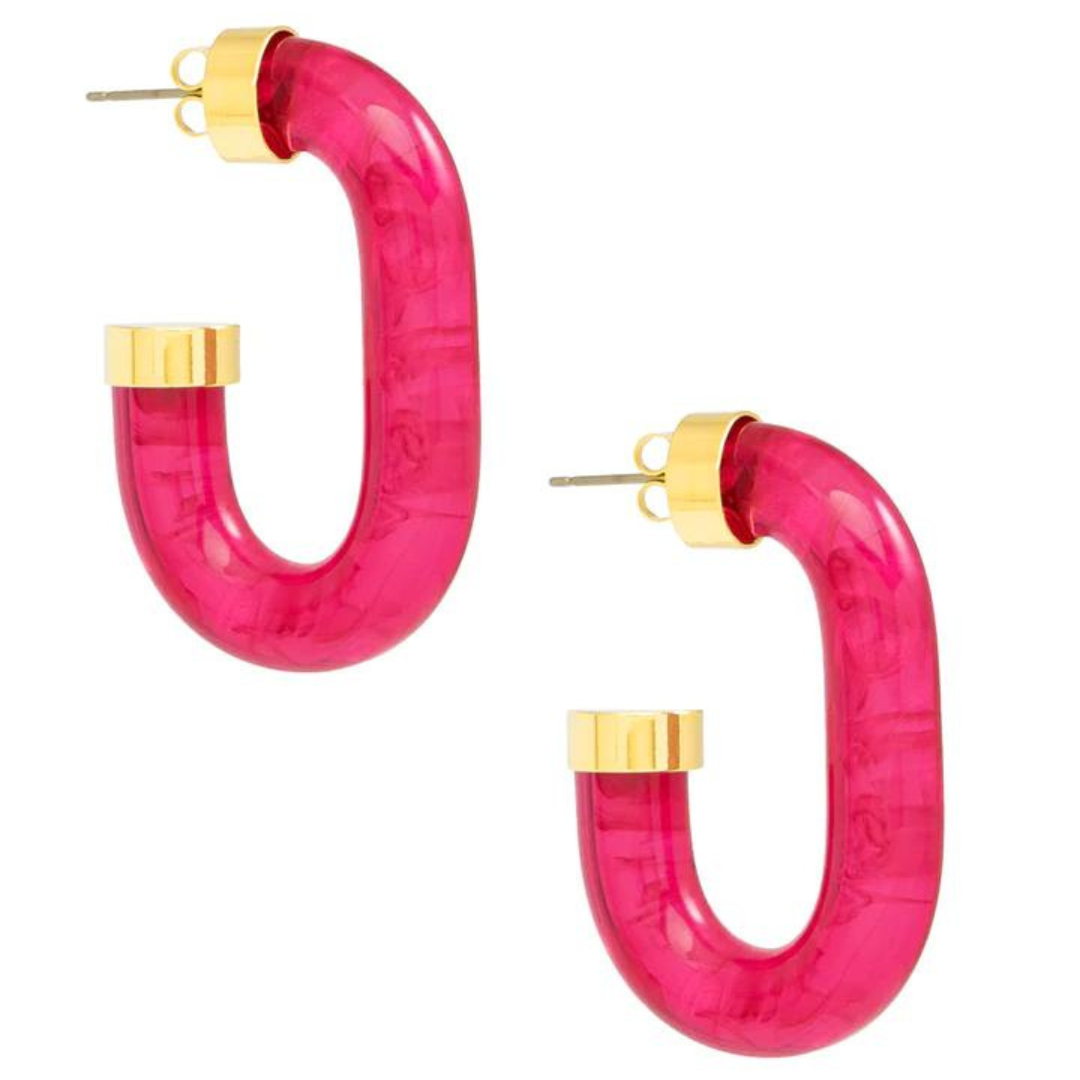 Zenzii Chunky Lucite Hoop Earring