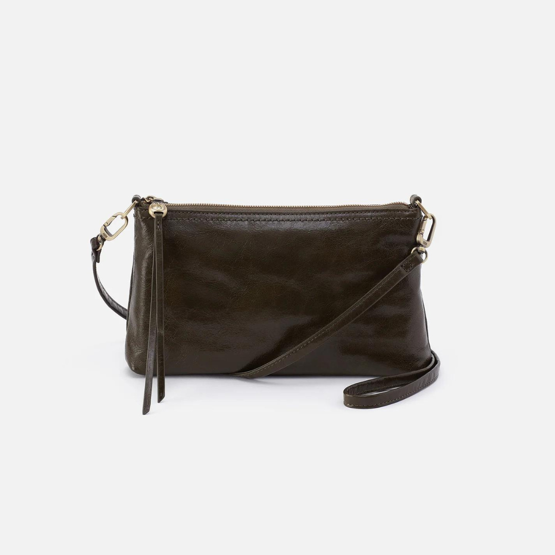 Hobo Darcy Crossbody Polished Leather - Deep Moss