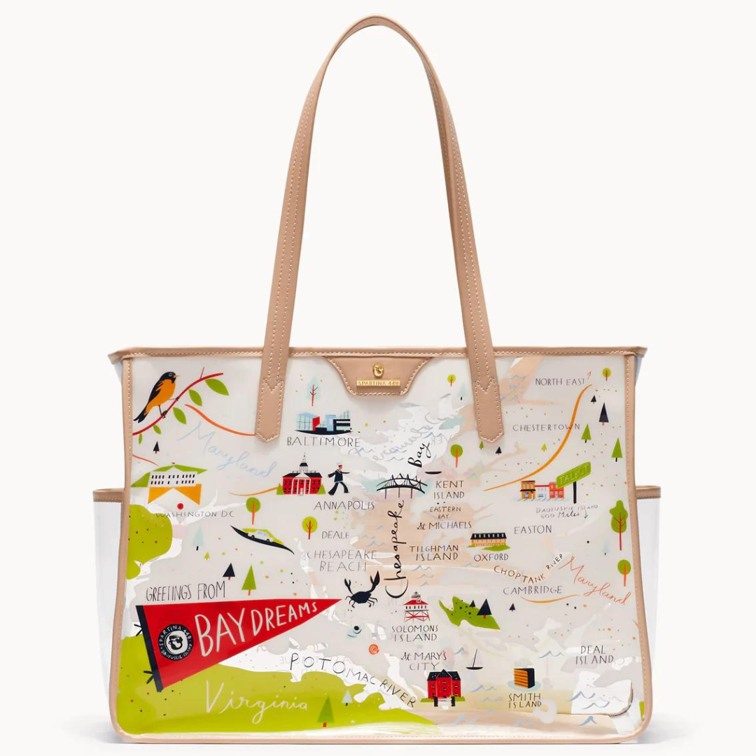 Spartina Clear Beach Tote - Bay Dreams