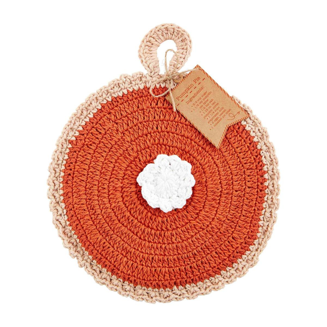 Mud Pie Crochet Pie Pot Holder - Whip Cream