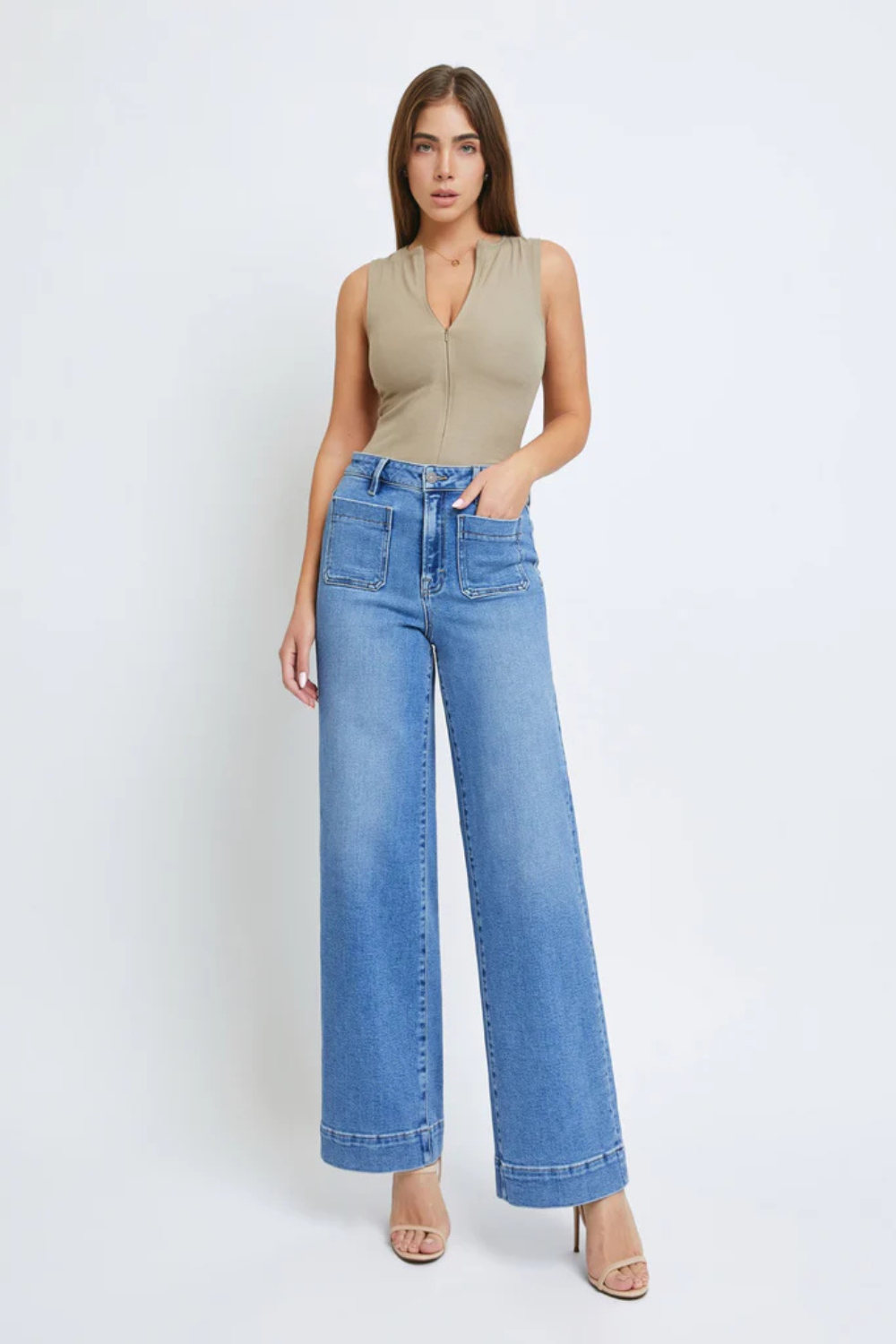 Hidden Nori High Waist Wide Leg Jean