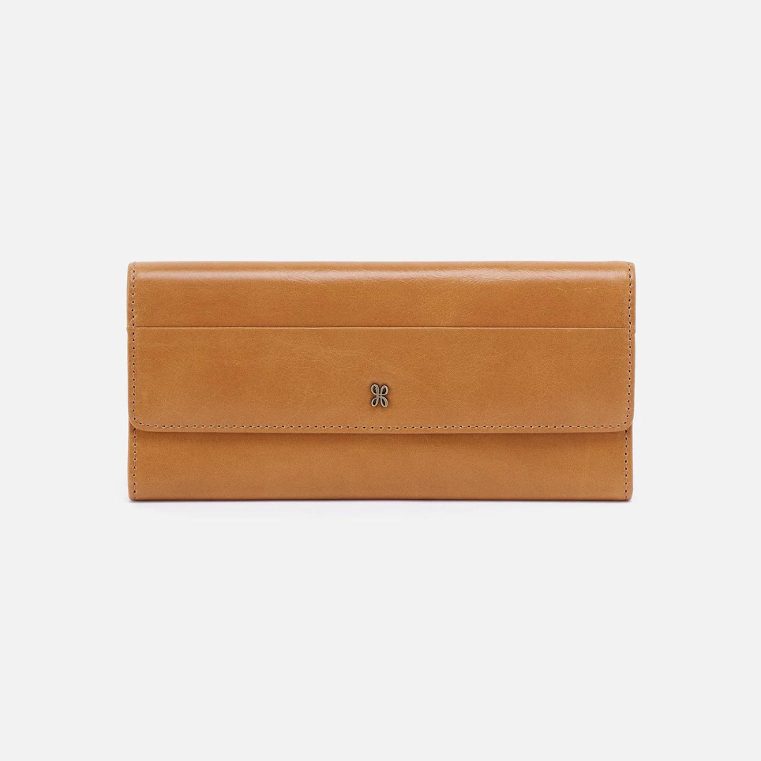 Hobo Jill Large Trifold Wallet Polished Leather - The Cottage