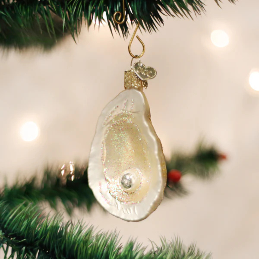 Old World Christmas Oyster w/ Pearl Ornament