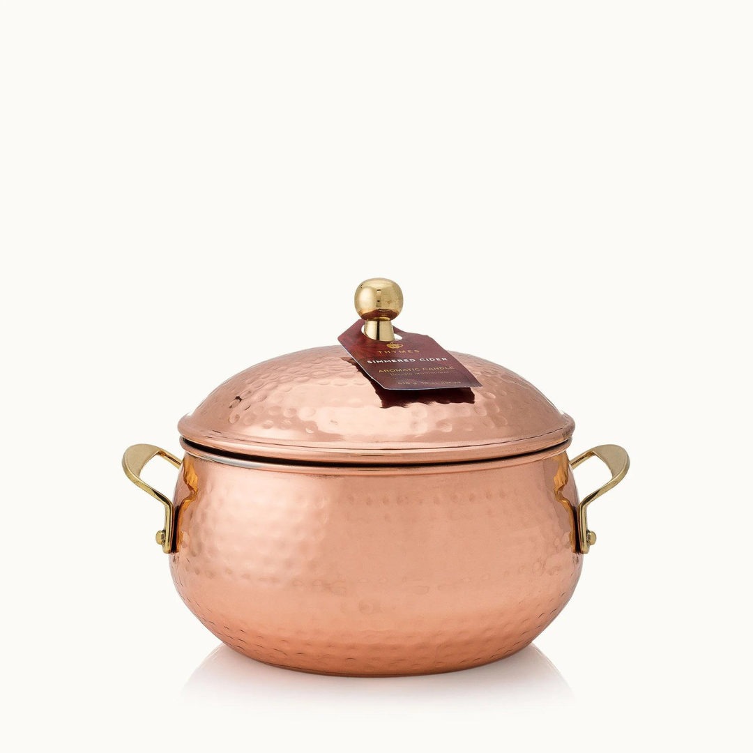 Thymes Copper Pot 3-Wick Candle  - Simmered Cider