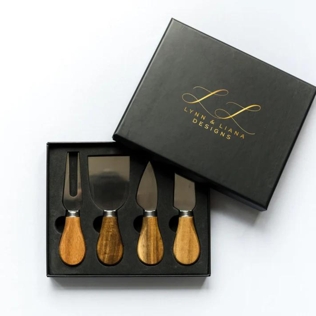 Lynn & Liana Acacia Cheese Knife Set