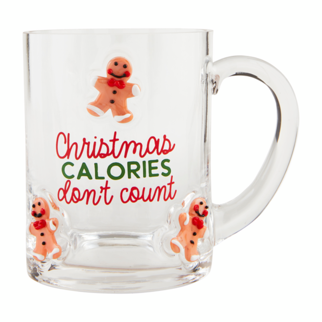 Mud Pie Christmas Icon Glass Mug