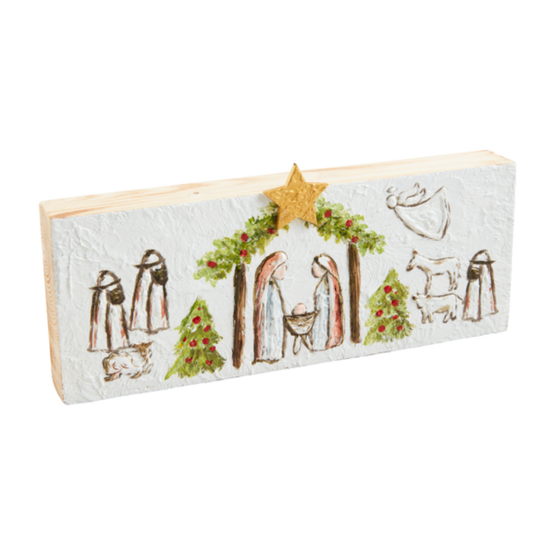 Mud Pie Nativity Plaque