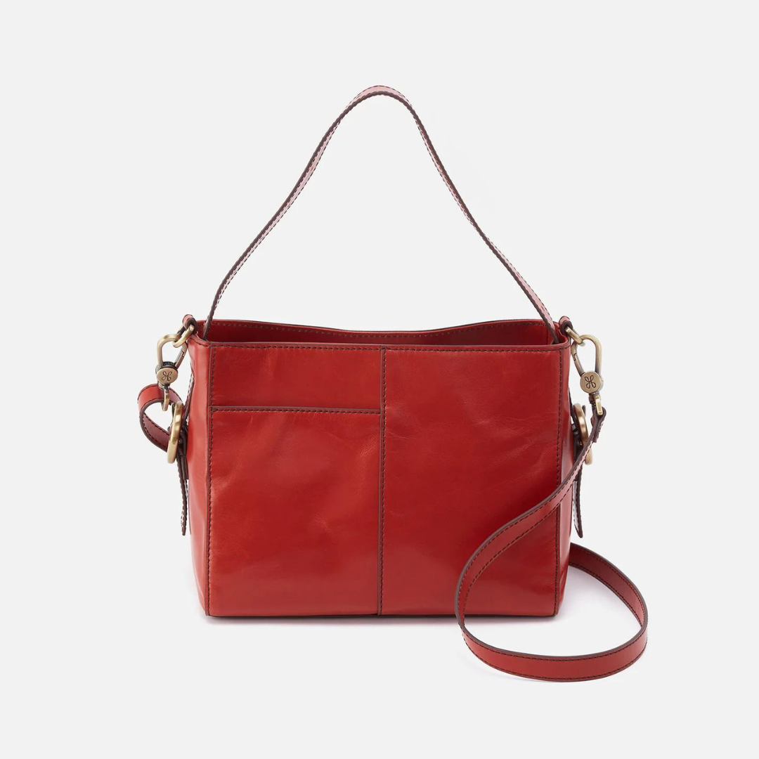 Hobo Render Small Crossbody Polished Leather - Brick