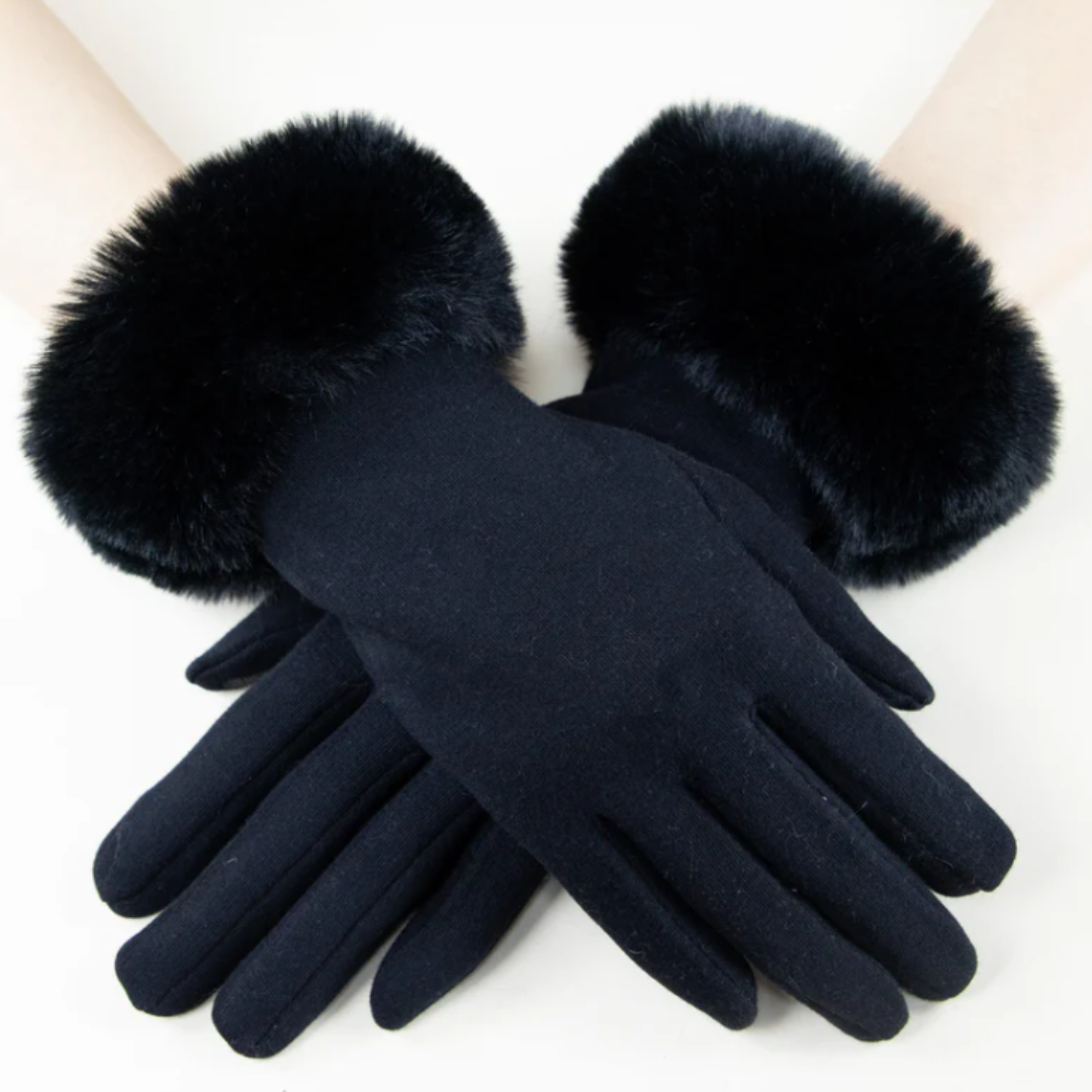 Faux Fur Cuff Gloves