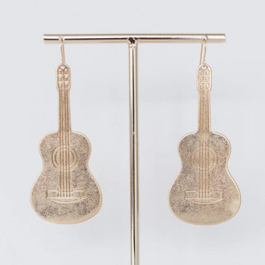 Leslie Curtis Cash Guitar Dangle Earrings - Gold - The Cottage