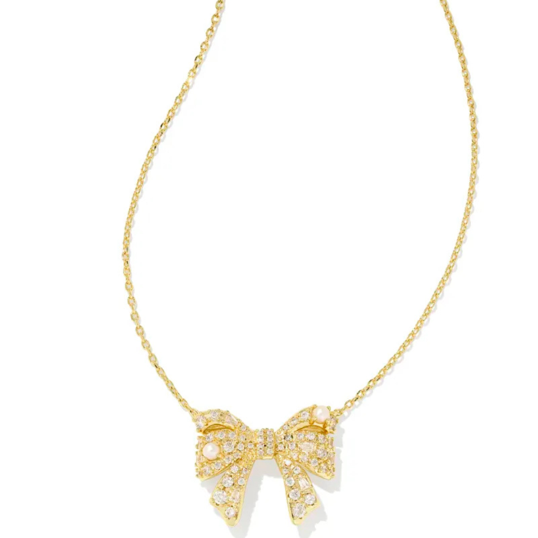 Kendra Scott Krista Bow Short Pendant Necklace