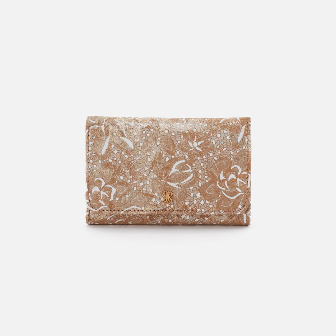 Hobo Jill Trifold Wallet - Gilded Petals