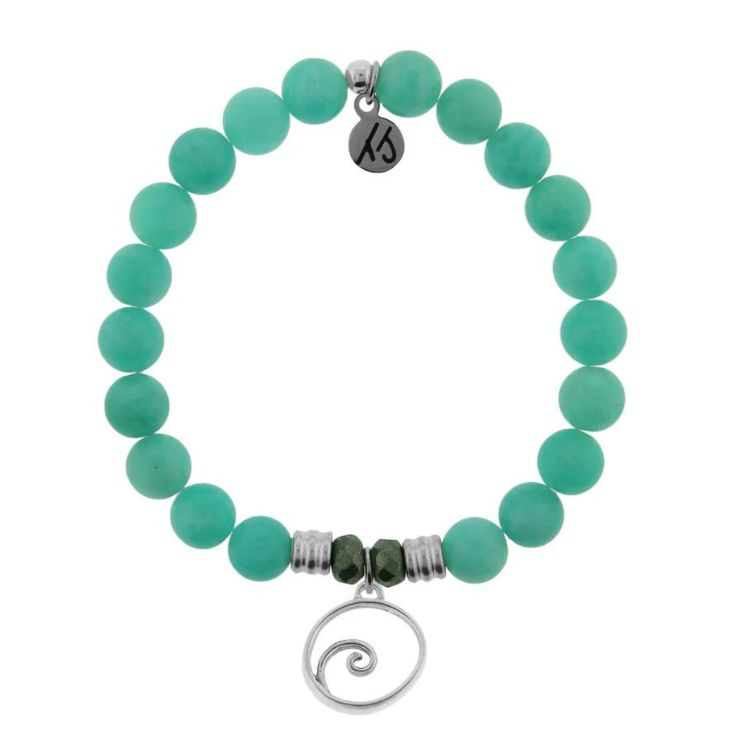 T. Jazelle Wave Charm Bracelet - Peruvian Amazonite