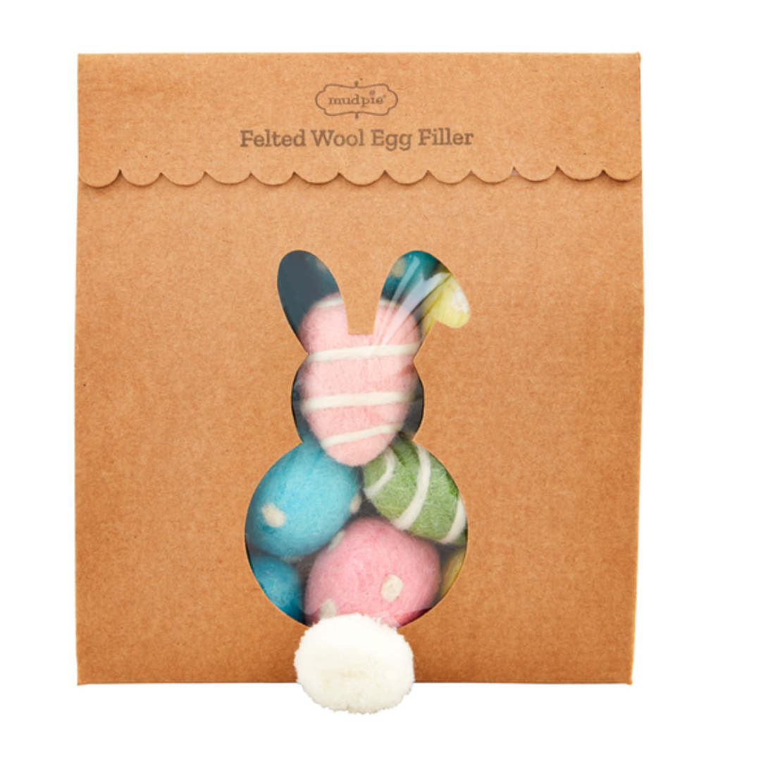 Mud Pie Felted Wool Egg Filler Set