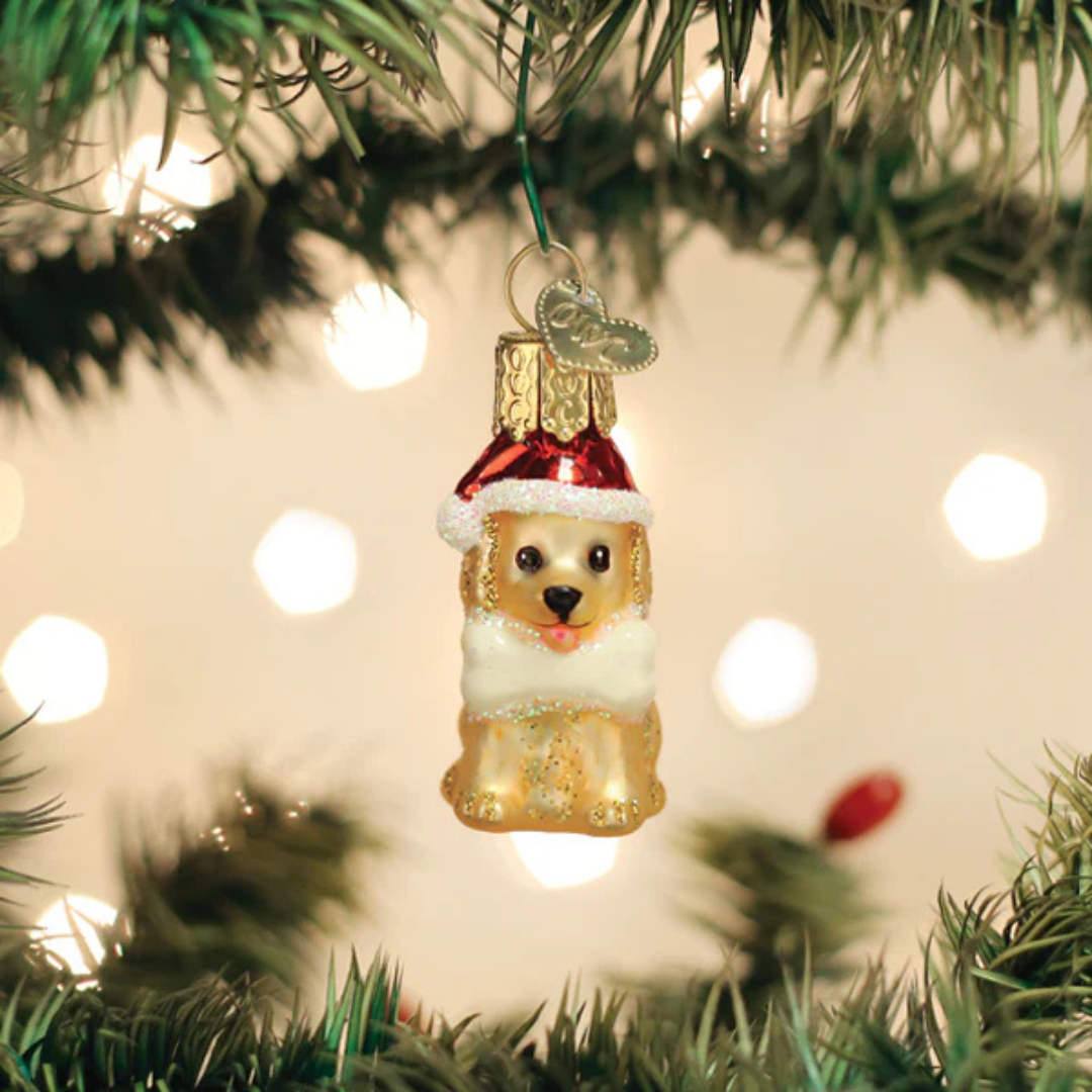 Old World Christmas Mini Jolly Pup Ornament