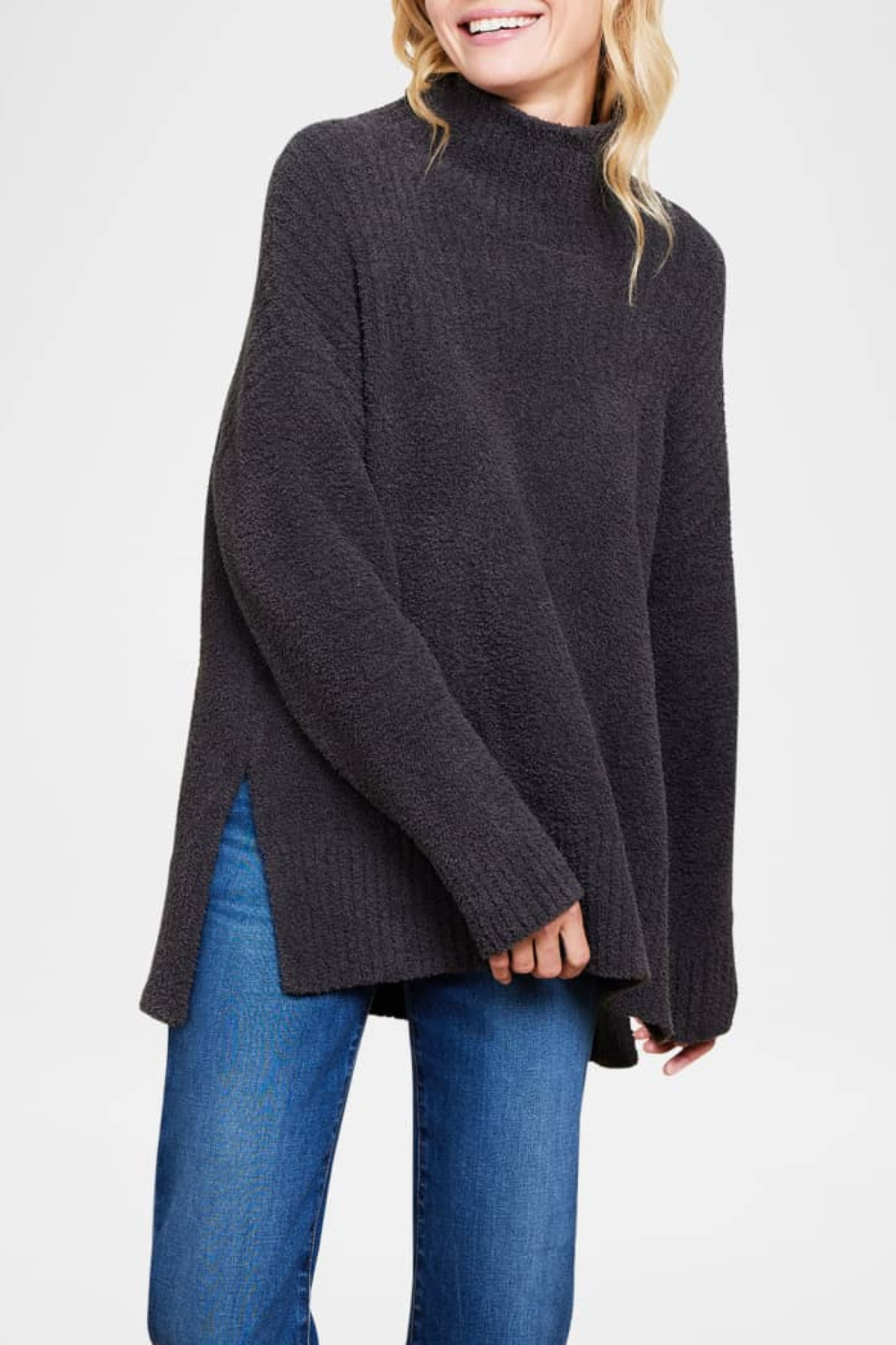 Barefoot Dreams CozyChic High Low Pullover - Carbon