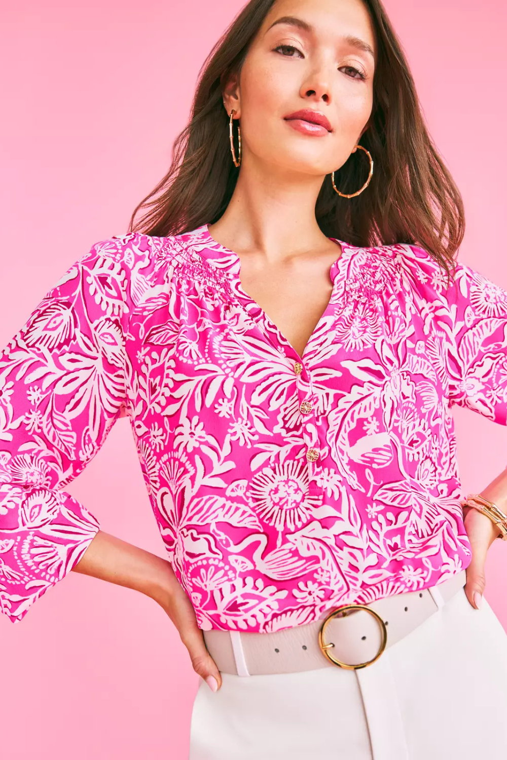 Lilly Pulitzer Elsa Top -  Absolutely Flamazing