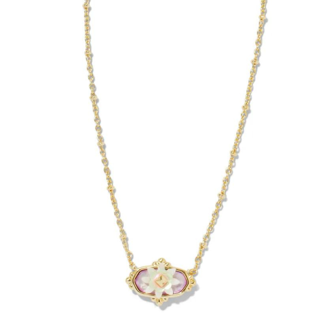 Kendra Scott Elisa Flower Petal Framed Necklace - Gold - The Cottage