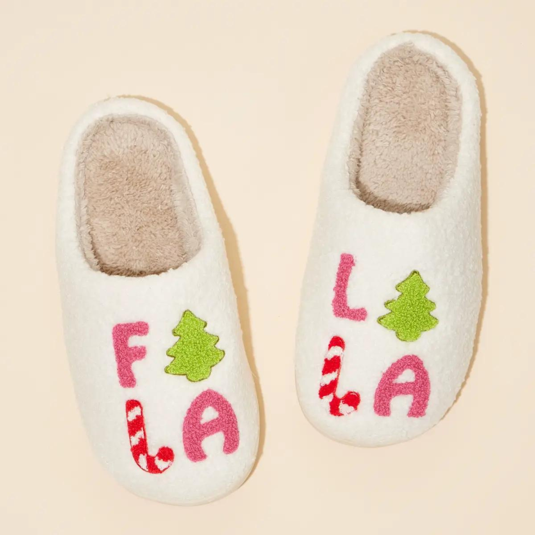 Lilla Haven FALALALA Tree Fuzzy Home Slippers