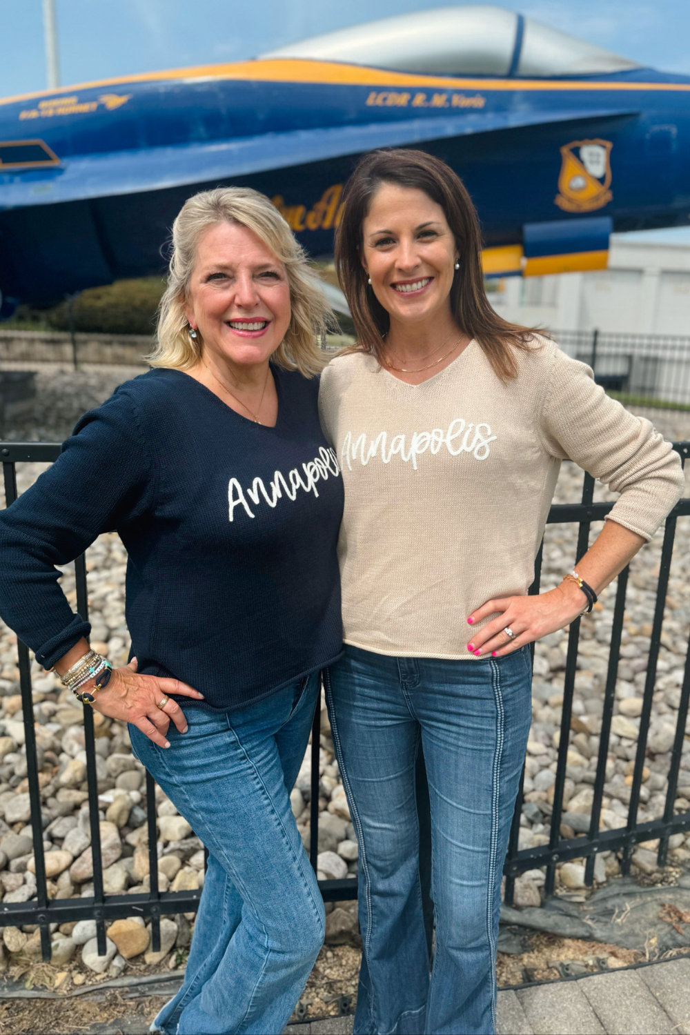 V-Neck Embroidered Sweater - Annapolis