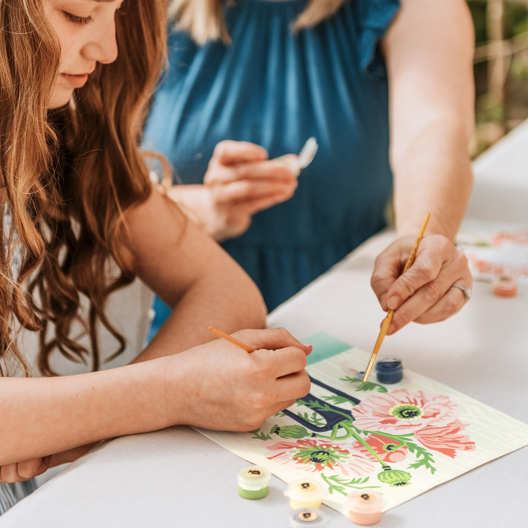 Elle Crée Paint-by-Number Kit - Poppies in Vase