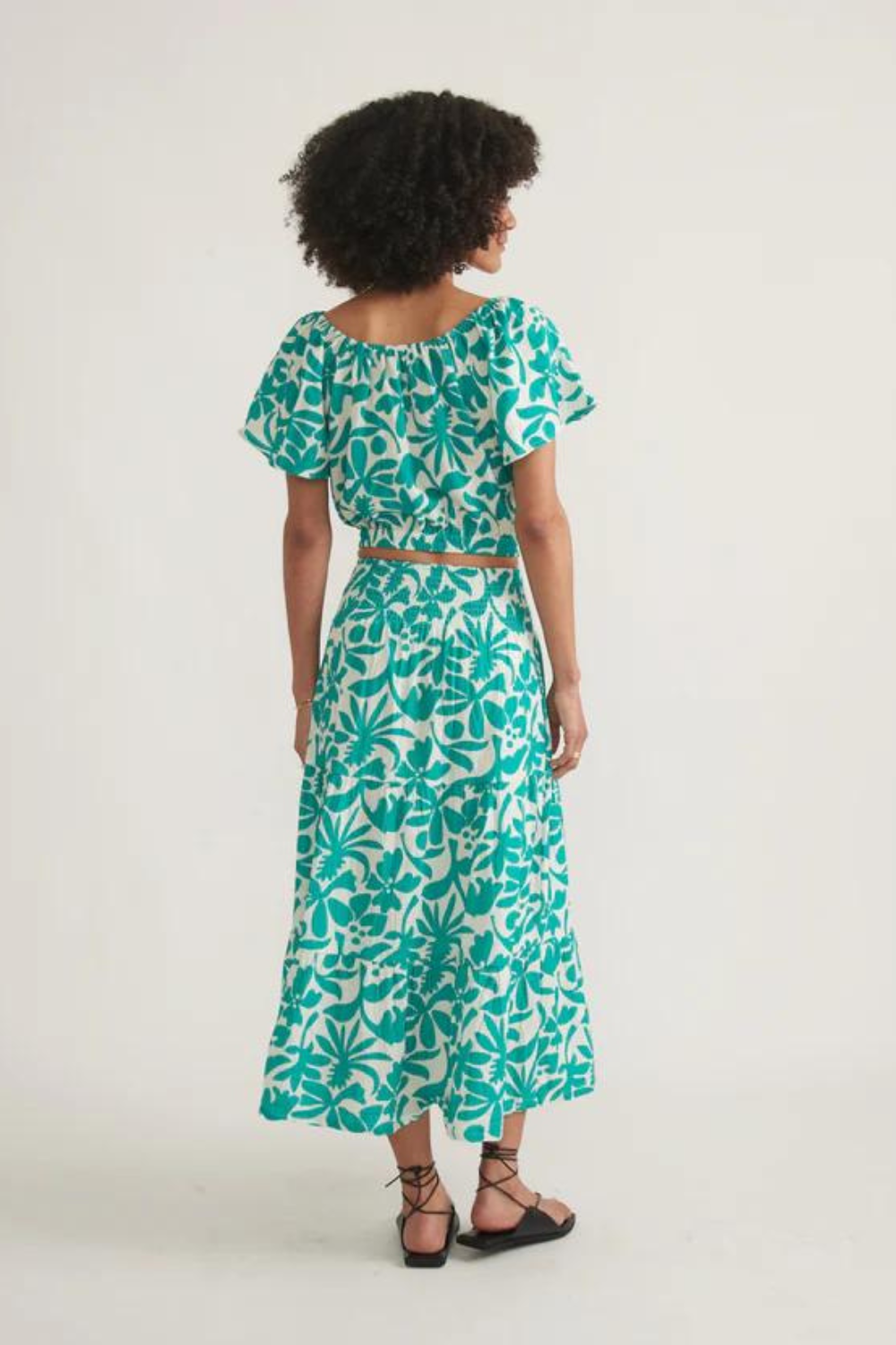 Marine Layer Corinne Maxi Skirt - Spruce Flora