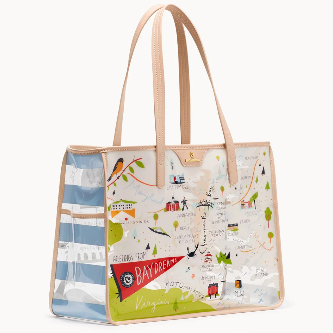 Spartina Clear Beach Tote - Bay Dreams