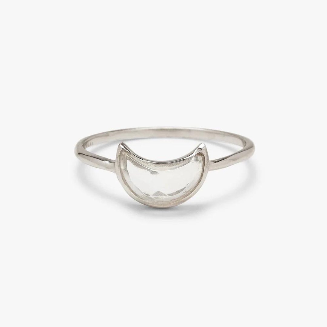 Pura Vida Moonstone Moon Ring - Silver - The Cottage