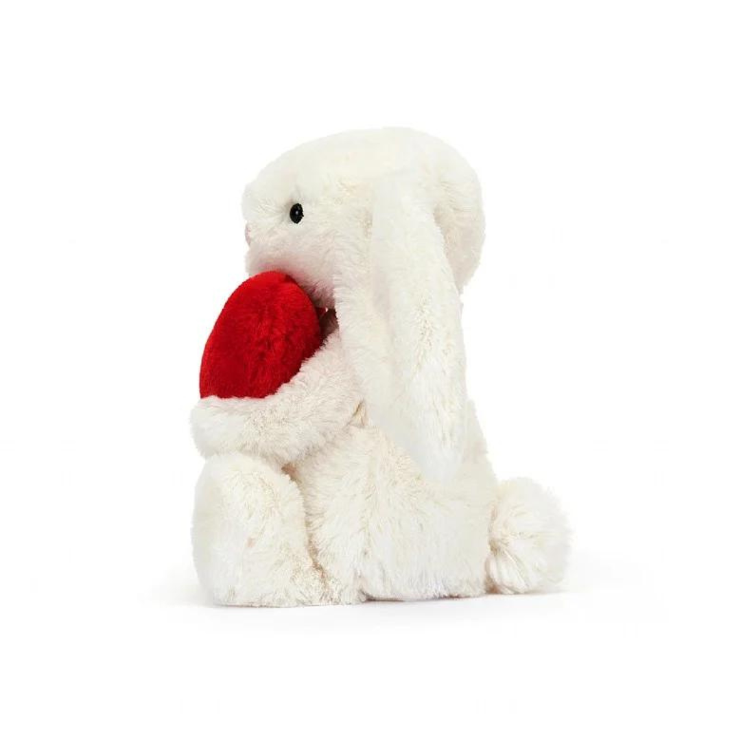 Jellycat Bashful Little Red Love Heart Bunny - The Cottage